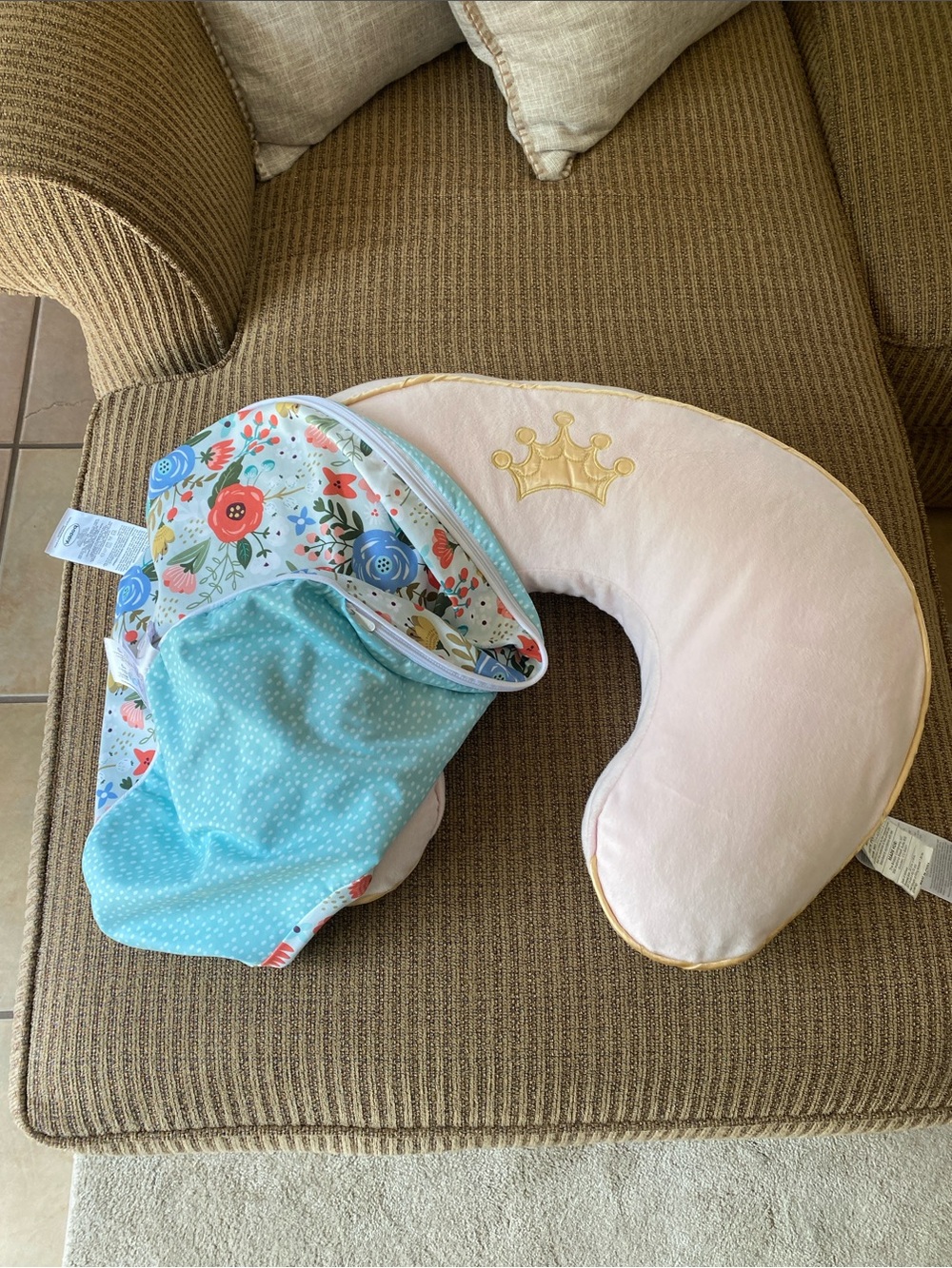 Nursing Pillow with Floral Cover - Kids Accessories